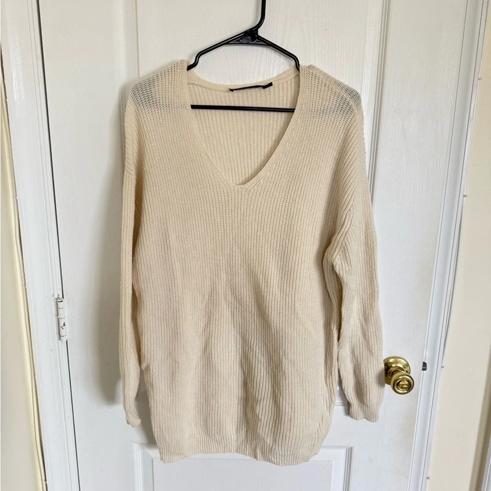 Jenni Kayne Oversized Cabin Sweater Ivory (Small Hole)
